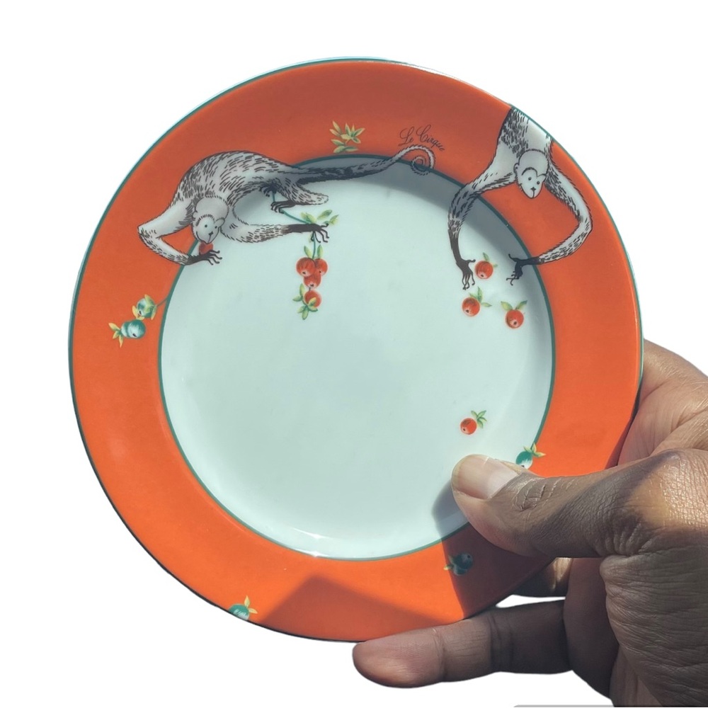 COPY - Set of 6 Le Cirque N.Y. Custom Bernardaud Limoges Orange Salad Plate